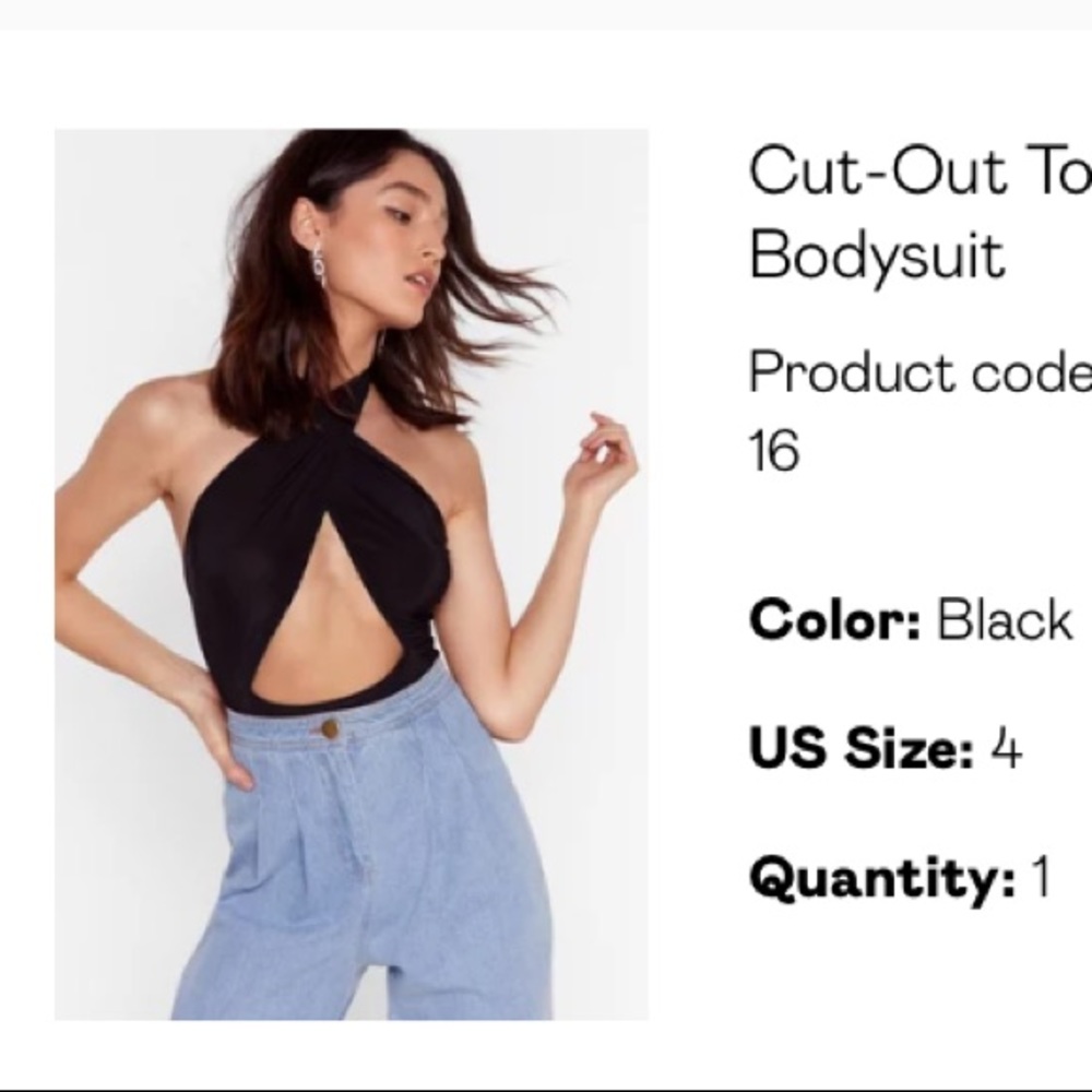 NASTY GAL wrap around bodysuit